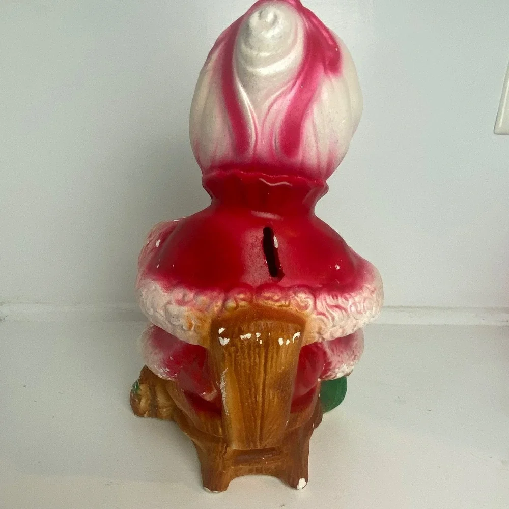Vintage Christmas Mrs Claus Ceramic Coin Bank Decor‎ Collectible Grannycore
